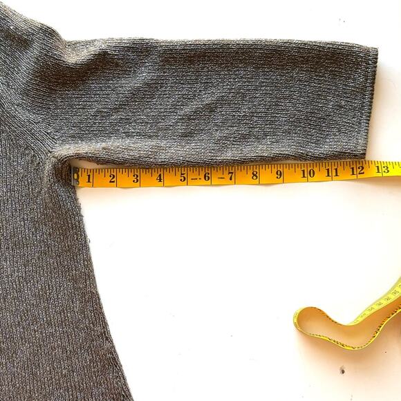 Tommy Bahama Sweater, Split Neck, Metallic, Olive Green, Tunic Length, Size L - Picture 6 of 8